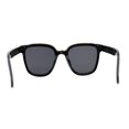 thumbnail image 4 of Womens Metal Brow Line Inset Lens Horn Rim Fashion Sunglasses All Black, 4 of 5