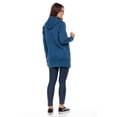thumbnail image 5 of Women Zip up Hoodies Coat Ladies Fleece Outerwear Long Sleeve Hooded Sweatshirt Blue L, 5 of 6