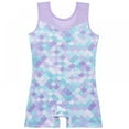 thumbnail image 3 of GYRATEDREAM Leotards for Girls Gymnastics Toddler Dance Biketards Mermaid Athletic Dance Wear Shiny Rainbow, Light Purple Mermaid 3-4 Years, 3 of 7