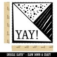 thumbnail image 2 of Yay Triangles Fun Text Square Rubber Stamp Stamping Scrapbooking Crafting - Small 1.25in, 2 of 7