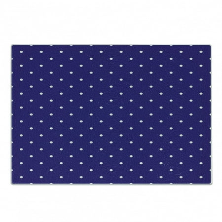 

Navy Cutting Board Polka Dots Pattern Nostalgic Feminine Shabby Form Little Spots Motif Decorative Tempered Glass Cutting and Serving Board Small Size Purple White by Ambesonne