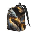 thumbnail image 1 of Balery Golden White Fire Dragon Mochila Clásica Impresa Básica para Viaje, Mochila Escolar Resistente al Agua, Mochila de Lona con Correas Ajustables-Medium, 1 of 5