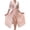 Pink, variant on ZQUUVOU Women's Long Silk Robes Lace Satin Bathrobes Bride Bridesmaid Wedding Party Robes Lightweight Sleepwear Pink