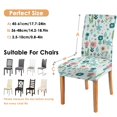 thumbnail image 3 of Modern Floral Dining Chair Covers 4 Pack Bright Bloom and Garden Print Washable Polyester Stretch Slipcovers Removable Seat Protector for Artistic Dining Room, 3 of 4