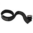 thumbnail image 2 of Frayed Jewel Studded Black Web Double Grommet Belt, 2 of 2