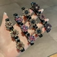 thumbnail image 3 of 2024 Exquisite Floral Hair Barrettes with Sparkling Gemstones for Women and Girls, 3 of 3