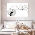 thumbnail image 2 of Elephant Stock Flying Dandelion Wall Art - Horizontal Canvas Wall Art - Living Room Wall Decor - Floral And Botanical Canvas - White And Black Decor - 48" x 32", 2 of 8