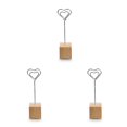 thumbnail image 2 of Soporte para tarjetas de lugar Advancent con clip de metal y Base de madera 11.5 x 3.3 x 3 cm, 2 of 6