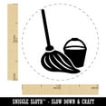 thumbnail image 2 of Mop and Bucket Cleaning Self-Inking Rubber Stamp Ink Stamper - Orange Ink - Medium 1 Inch, 2 of 7