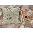 thumbnail image 2 of World Map Fluffy Throw Pillow Cushion Cover, Pattern Vintage Globe Atlas Theme Airship Knots Ribbon Retro Print, Rectangle Accent Pillow Case, 26" x 16", Beige Olive Green, by Ambesonne, 2 of 5