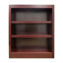 Concepts in Wood 3 Shelf Wood Bookcase, 36 inch Tall - Cherry Finish