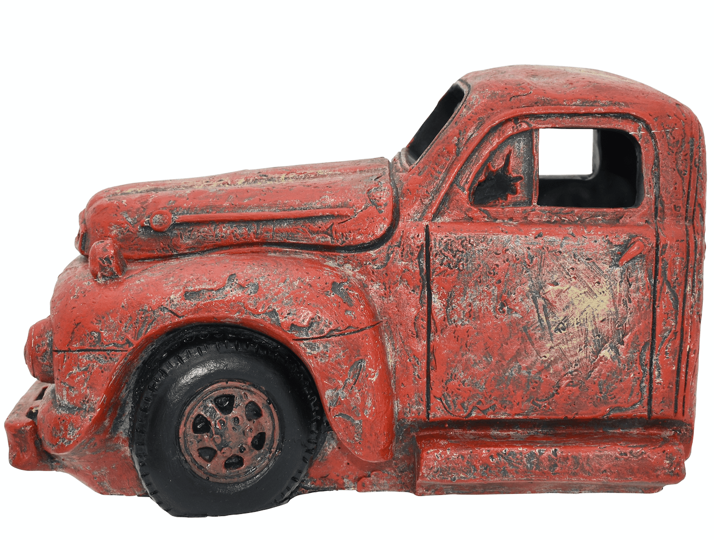 Komodo Red Pickup Truck Aquarium Decor