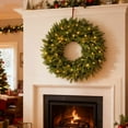 thumbnail image 5 of Artificial Pre-Lit Christmas Wreath 16.54 Inch Green Fir with Energy Efficient LED Lights, Elegant Festive Holiday Decoration for Front Door,Window, Mantel Christmas Decor Welcoming Accent, 5 of 6