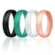 thumbnail image 1 of Anillo de bodas de silicona ROQ Estilo cúpula 11 mm Turquesa Negro con purpurina Turquesa Blanco Oro rosa, 1 of 2