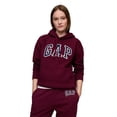 thumbnail image 1 of Sudadera con Capucha GAP Logo para Mujer Color Vino Tinto Talla XXL, 1 of 3