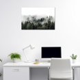 thumbnail image 4 of ZHONGYUTONG Mountain Canvas Wall Art Misty Forest Green Pine Tree Painting Prints Natural Landscape Wall Decor for Living Room Bedroom Framed (16.00" x 24.00"), 4 of 6