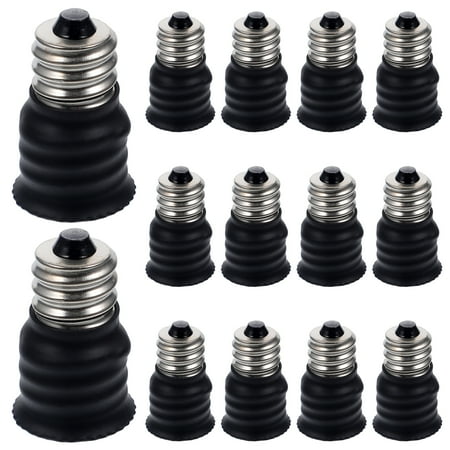 

15pcs Bulb Adapter Converters Chandelier Lamp Base Converter Light Socket Adapters(E12 to E14)