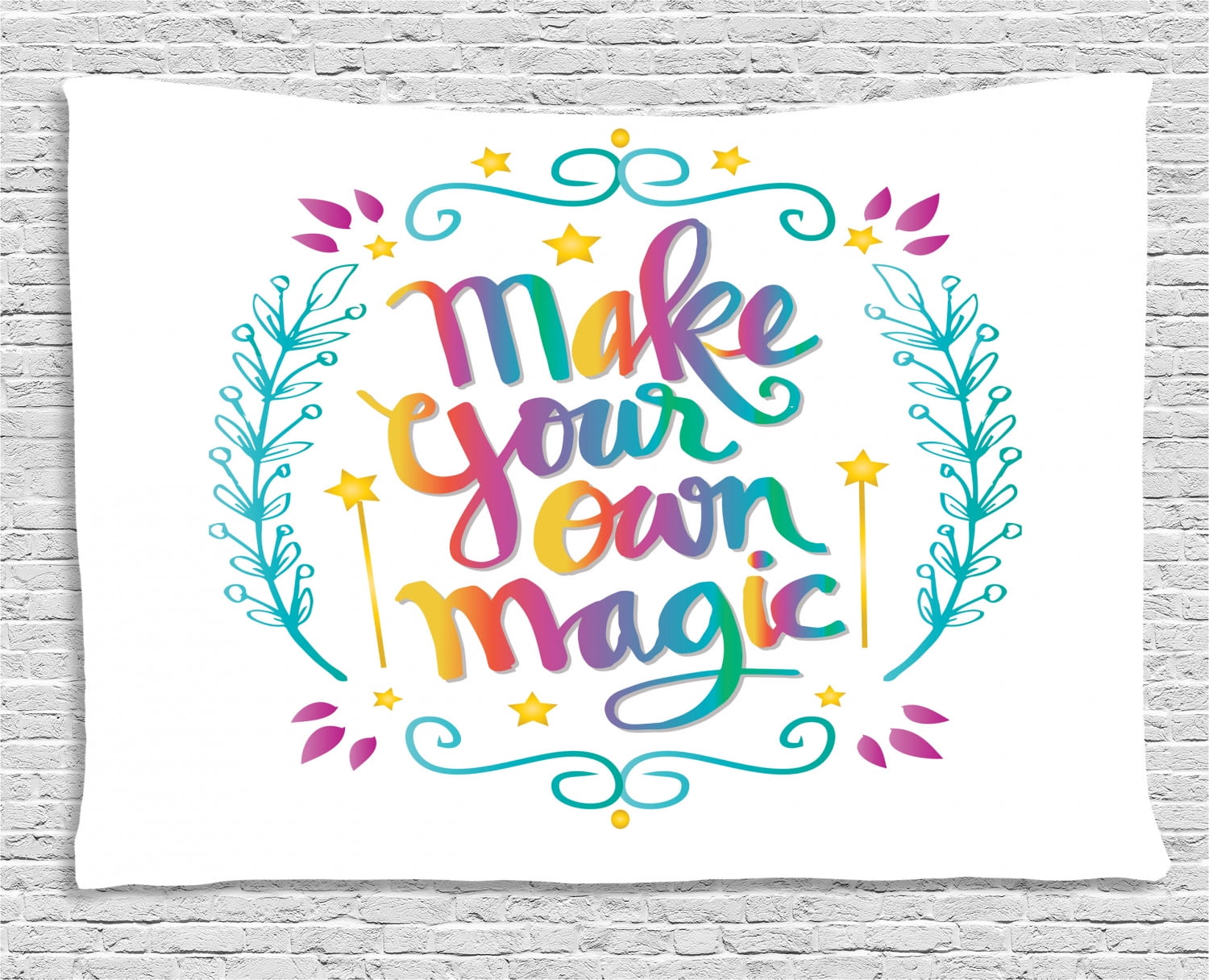 Quote Tapestry, Make Your Own Magic Message with Colorful Letters