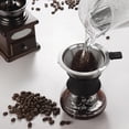thumbnail image 3 of MasteelfCA Coffee Filter Reusable Coffee Dripper Stainless Steel Drip Coffee Filters Paperless Permanent Coffee Strainer Metal Cone Coffee Mesh Filters, 3 of 9