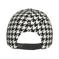 thumbnail image 6 of Daiia Houndstooth Black And White Baseball Cap Men Women Classic Adjustable For Running Workout And Outdoor Activitie All Season Dad Hat Gift, 6 of 9