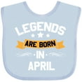 thumbnail image 3 of Inktastic legends are born in april Boys or Girls Baby Bib, 3 of 4