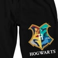 thumbnail image 2 of Harry Potter Hogwarts School Crest Men's Black Graphic Sleep Shorts-XL, 2 of 5