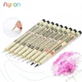 thumbnail image 2 of 7/9/11Pcs Black Sakura Pigma Micron Pen Waterproof Hand-Drawn Design Sketch Needle Pen Fineline Pen Supplies 11 pcs, 2 of 6