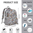 thumbnail image 6 of Bulldog Dog and Flower Florals Backpack Backpack for School,Cute School Bag,Schoolbag with Adjustable Shoulder Straps & Padded Back,13.8"x11.4"x6", 6 of 6