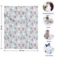 thumbnail image 4 of Light Blue Christmas Snowman and Tree Pattern Blanket,Comfortable Soft Flannel Throw Blanket,All Season,Warm Lightweight Blankets for Sofa Bed Couch Living Room Chair,30"x40", 4 of 4