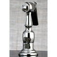 thumbnail image 3 of Kingston KB1751TALBS Tudor Two-Handle 4-Hole 8" Centerset Kitchen Faucet with Brass Sprayer in Polished Chrome, 3 of 7