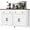 White, variant on Winkalon 55'' Kitchen Sideboard Buffet Cabinet, 4-Doors 2-Drawers Farmhouse Storage Cabinet with Adjustable Shelves, Blue
