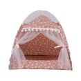 thumbnail image 2 of Kafsov Cats Dogs Bed for Indoor Cats Dogs Bed, Cats Dogs Cave Bed, Warm Enclosed Covered Cats Tent,Outdoor Cave Bed House for Cats,Puppy Or Small Pet Pink, 2 of 7