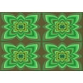 thumbnail image 1 of Ahgly Company Machine Washable Indoor Rectangle Transitional Neon Green Area Rugs, 2' x 3', 1 of 7