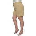 thumbnail image 3 of Short clásico de lino (talla extra), modelo 0136 (Beige) Roman Fashion  SH-ELY-0136-BEIGE, 3 of 5