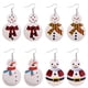 thumbnail image 2 of Fiudx Juego de Pendientes Navideños de Cuero, Pendientes Colgantes Festivos, Diseños Brillantes, Pendientes Colgantes Ligeros, Joyería Navideña, Accesorios de Fiesta para Mujer., 2 of 6