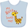thumbnail image 3 of Inktastic My Nana Loves Me- Cute Giraffe Boys or Girls Baby Bib, 3 of 4