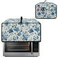 thumbnail image 2 of ZIATUBLES Convection Toaster Oven Cover Stain Resistant Small Kitchen Appliance Dust Protector Machine Washable Decorative Accessories, 18.5" x 14.5" x 9", Blue Peony, 2 of 8