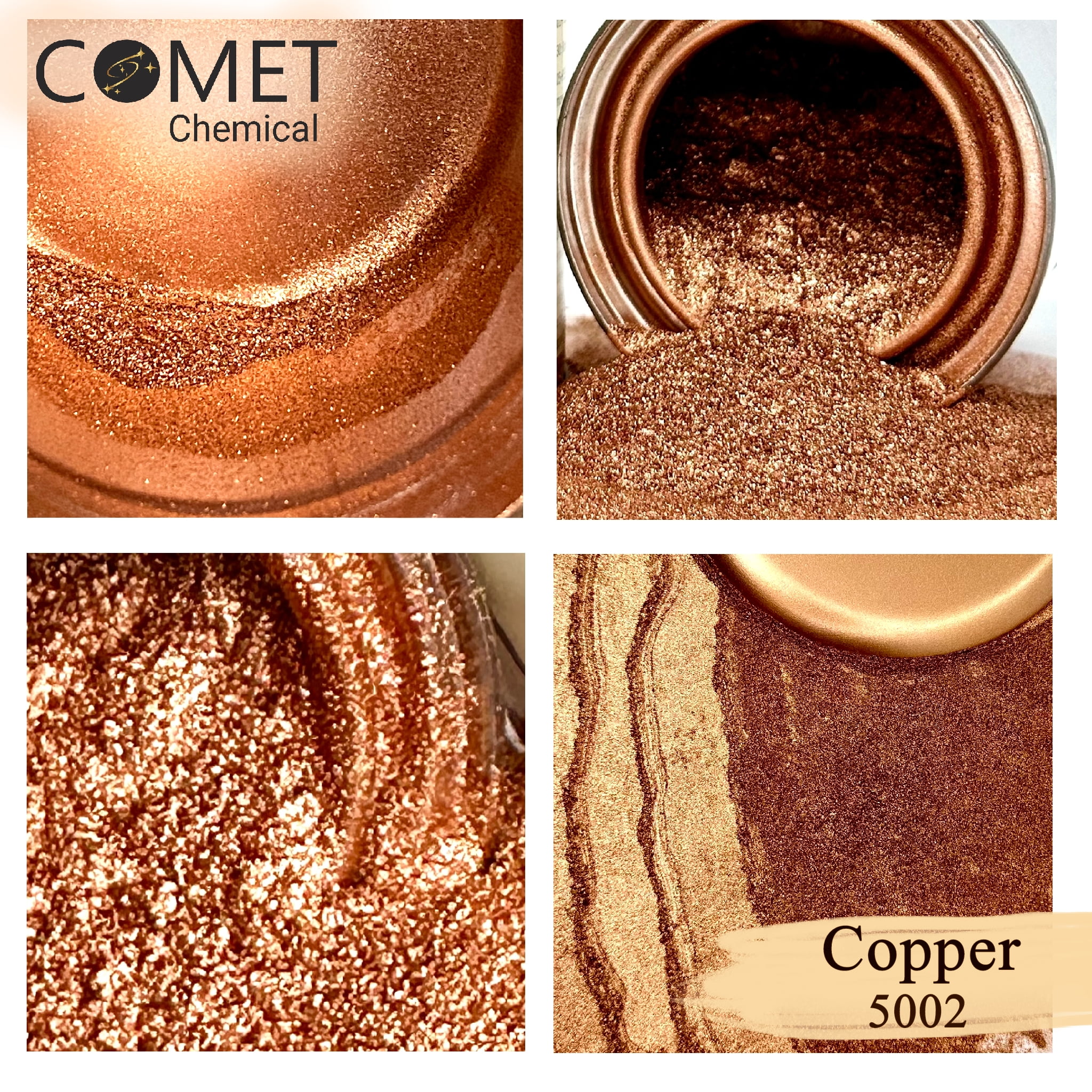COMETCHEMICAL Metallic Pigment Copper (0.44lb), Solvent, Epoxy Resin, Painting
