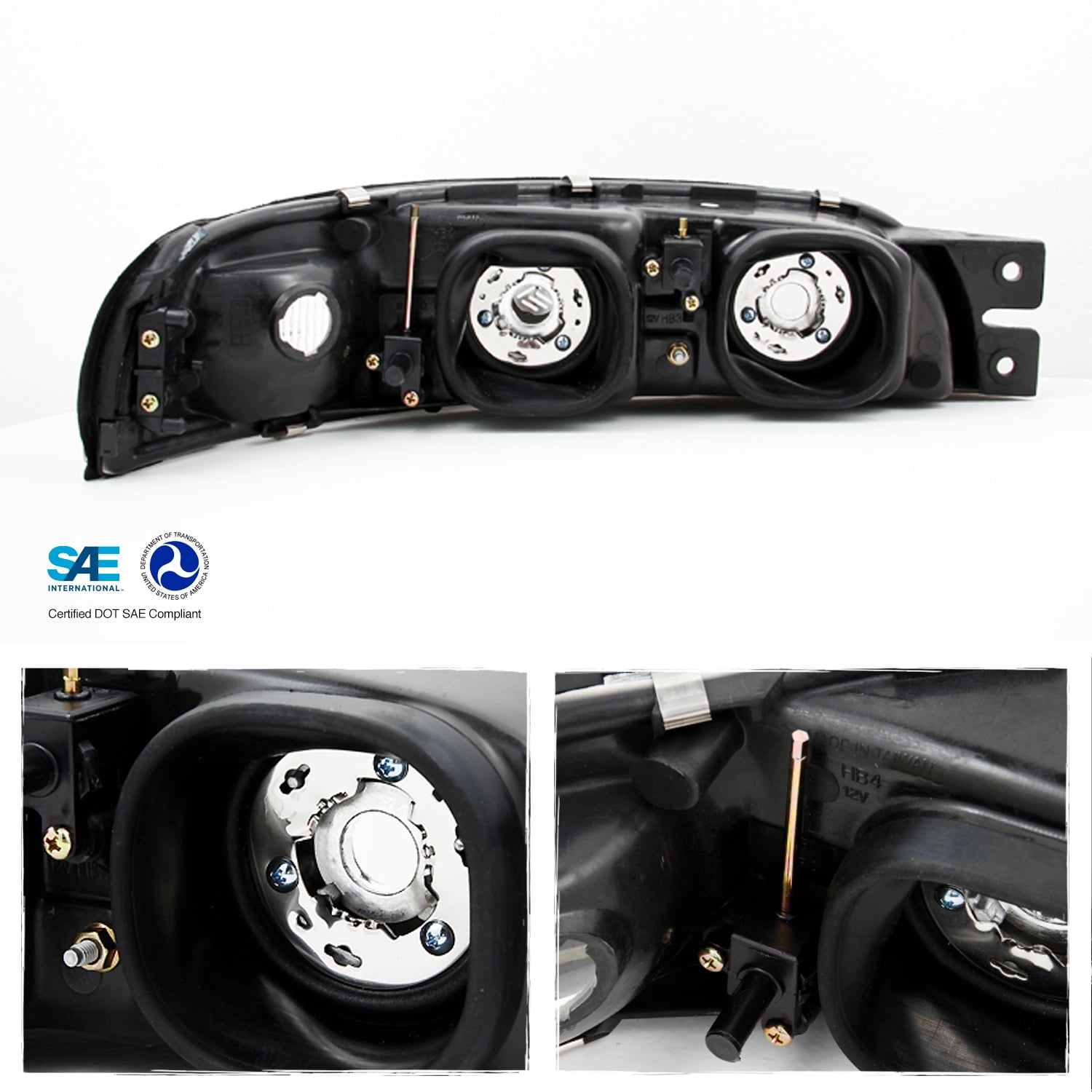 AKKON - For Buick LeSabre Clear Headlights Head Lamps Driver and Passenger Side Replacement Pair Set