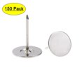 thumbnail image 1 of Uxcell 0.75''x0.91'' Clavos de tapicería con cabeza plana para muebles, tono plateado de hierro, 150 piezas, 1 of 5