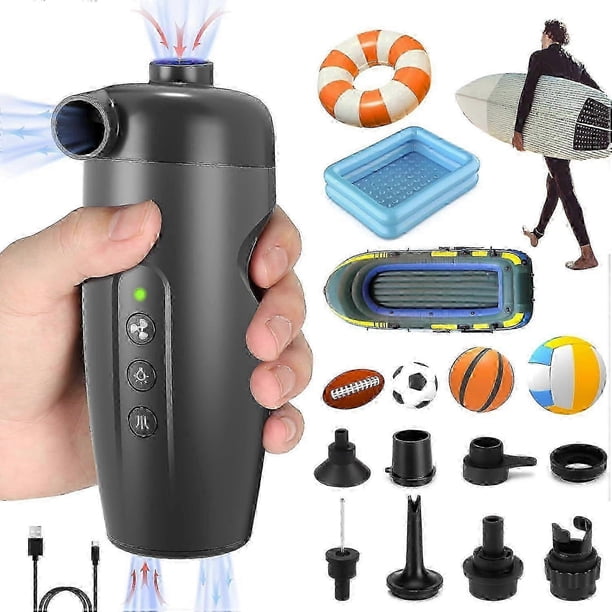 20PSI Electric Air Pump,Electric Inflator with 7 Air Nozzles and Adapter, 2 in 1 Rapid Inflator/Deflator for Inflatable Boat/Kayak