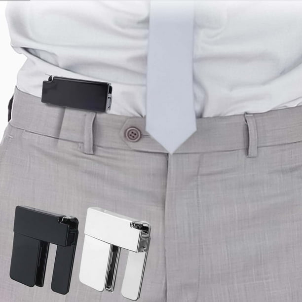Ajustador de clip de cinturón plegable - Material ABS • Cintura ajustable • Función de deslizamiento seguro • Pack 1 • Almacenamiento en caja de hierro