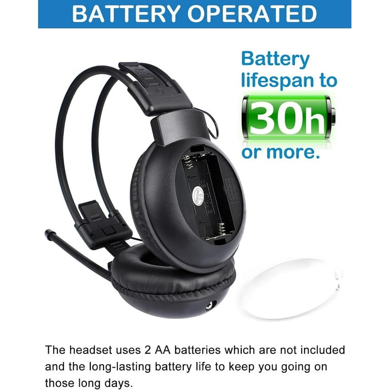 Casque Radio FM Personnel Rechargeable Et Portable Avec Meilleure Réception, Casque Radio FM Cache-oreilles Pour Jogging, Tonte, Cyclisme, Réunion, Récepteur FM (noir
