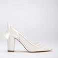 thumbnail image 1 of Fleur - Zapatos de boda con tira trasera de encaje crema 24.5 CM, 1 of 6