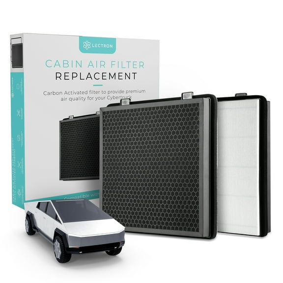 Lectron Cabin Air Filter Replacement Compatible with Tesla Cybertruck - H13 HEPA Filter with Activated Carbon (1-Pack)
