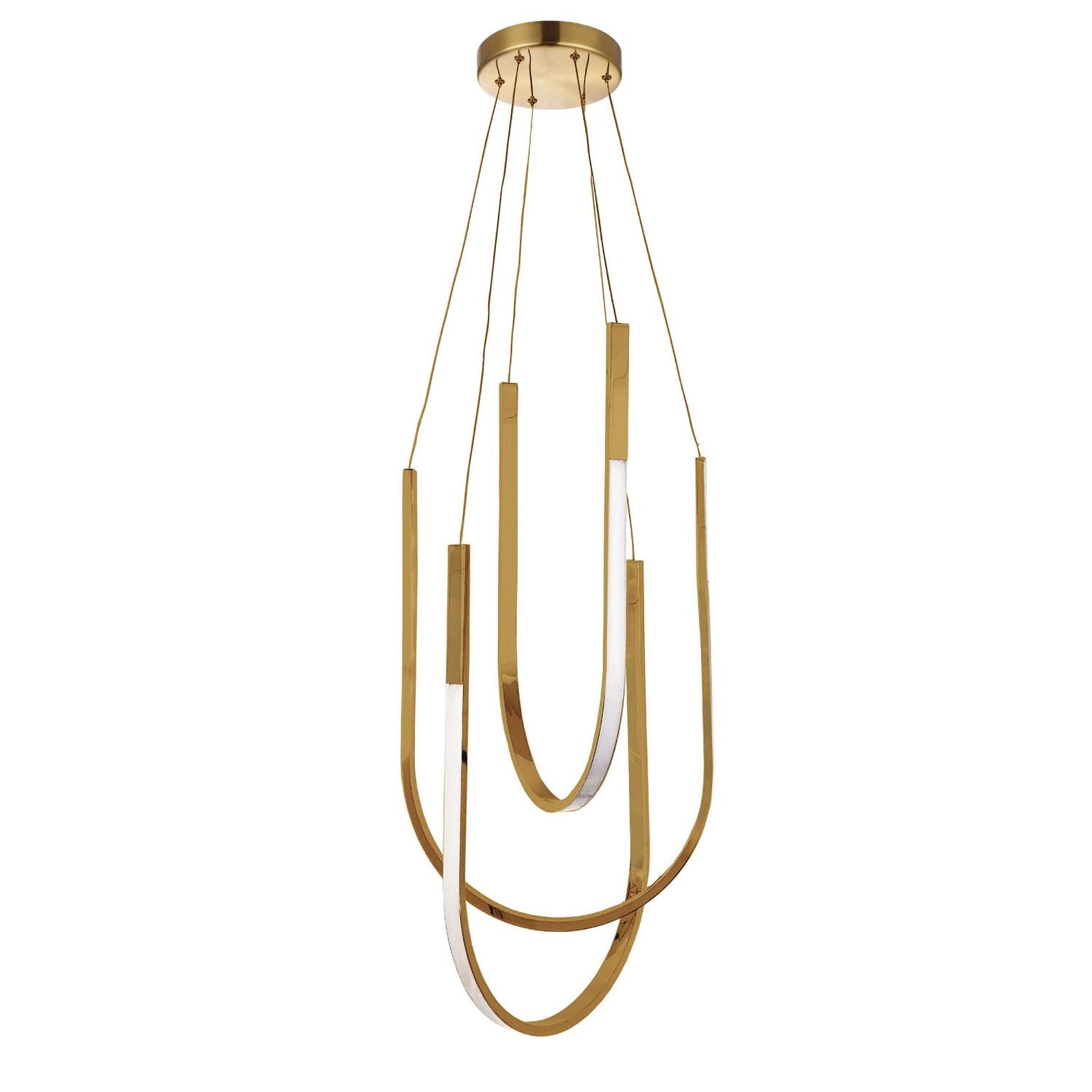 Pacari Pendant - 54W - Aged Brass - White Silicone Diffuser