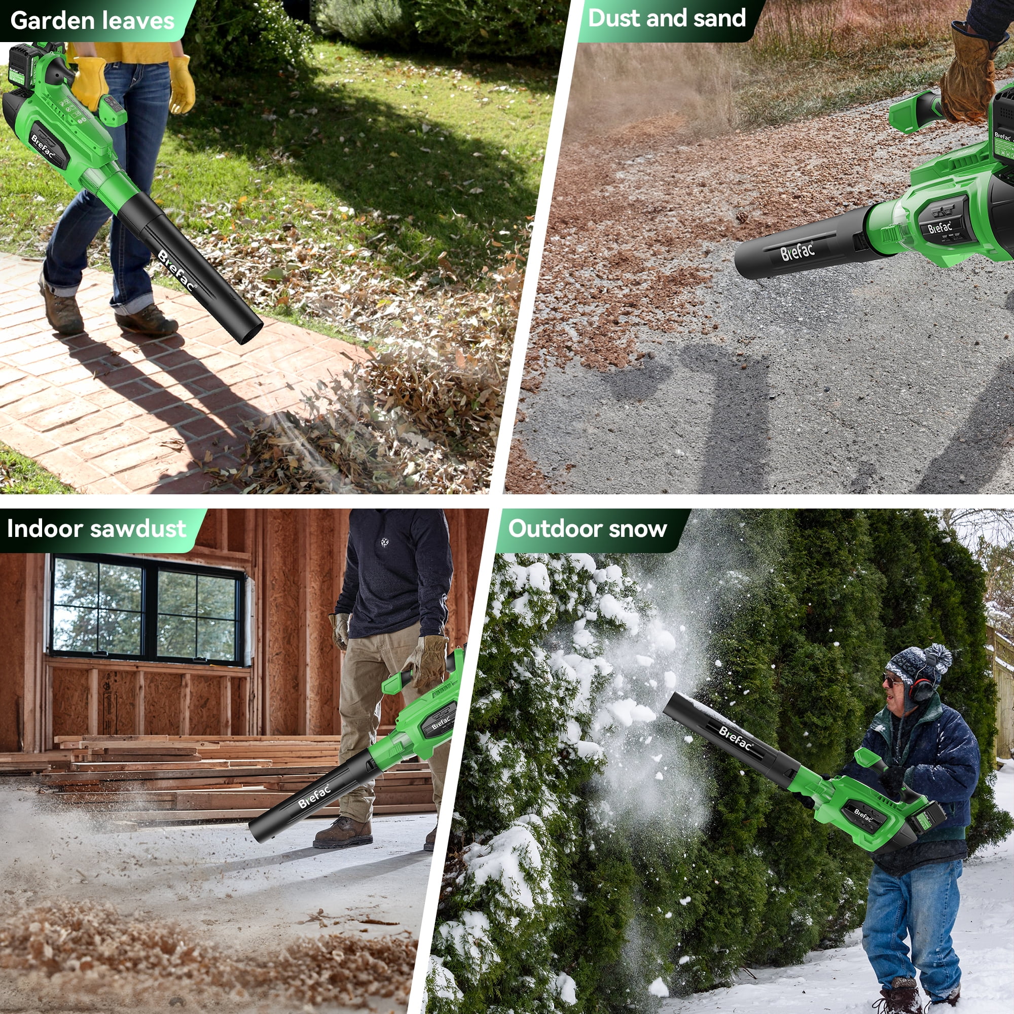 40V Leaf Blower 700CFM 180MPH, Brushless Motor with 2 X 4.0Ah Batteries and Fast Charger