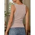 thumbnail image 3 of Womens Summer Tank Tops Crewneck Sleeveless Shirts Tanks Slim Fitted Casual Basic Tee Shirt, 3 of 5