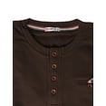 thumbnail image 5 of H2H Mens Casual Henley Long Sleeve Waffle Cotton T-Shirts BROWN US S/ASIA M (KMTTL062), 5 of 6
