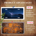 thumbnail image 5 of 1 Pcs 2D Flat License Plate Covers & Frames, Milky Way For Decorative Front, Waterproof For Decoration Aluminum License Plate Covers & Frames Cover For Men Women, 12" X 6", 5 of 6